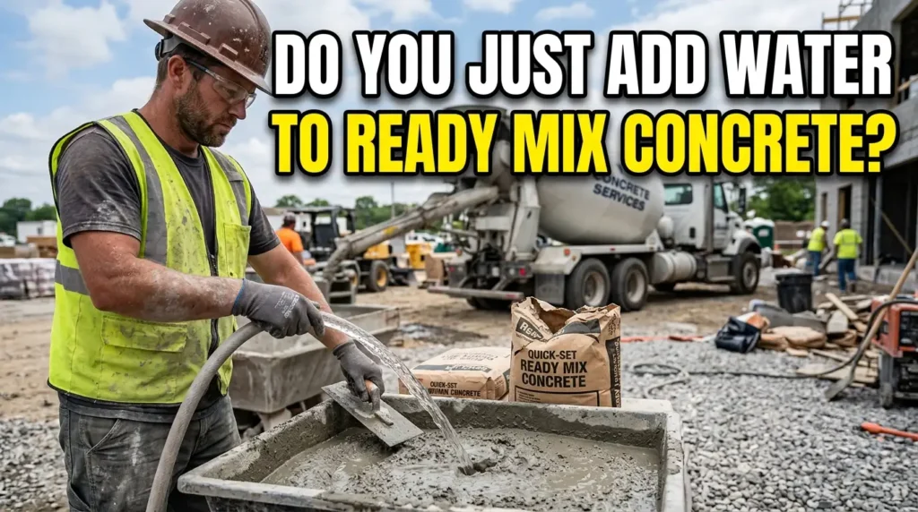 Add Water to Ready Mix Concrete